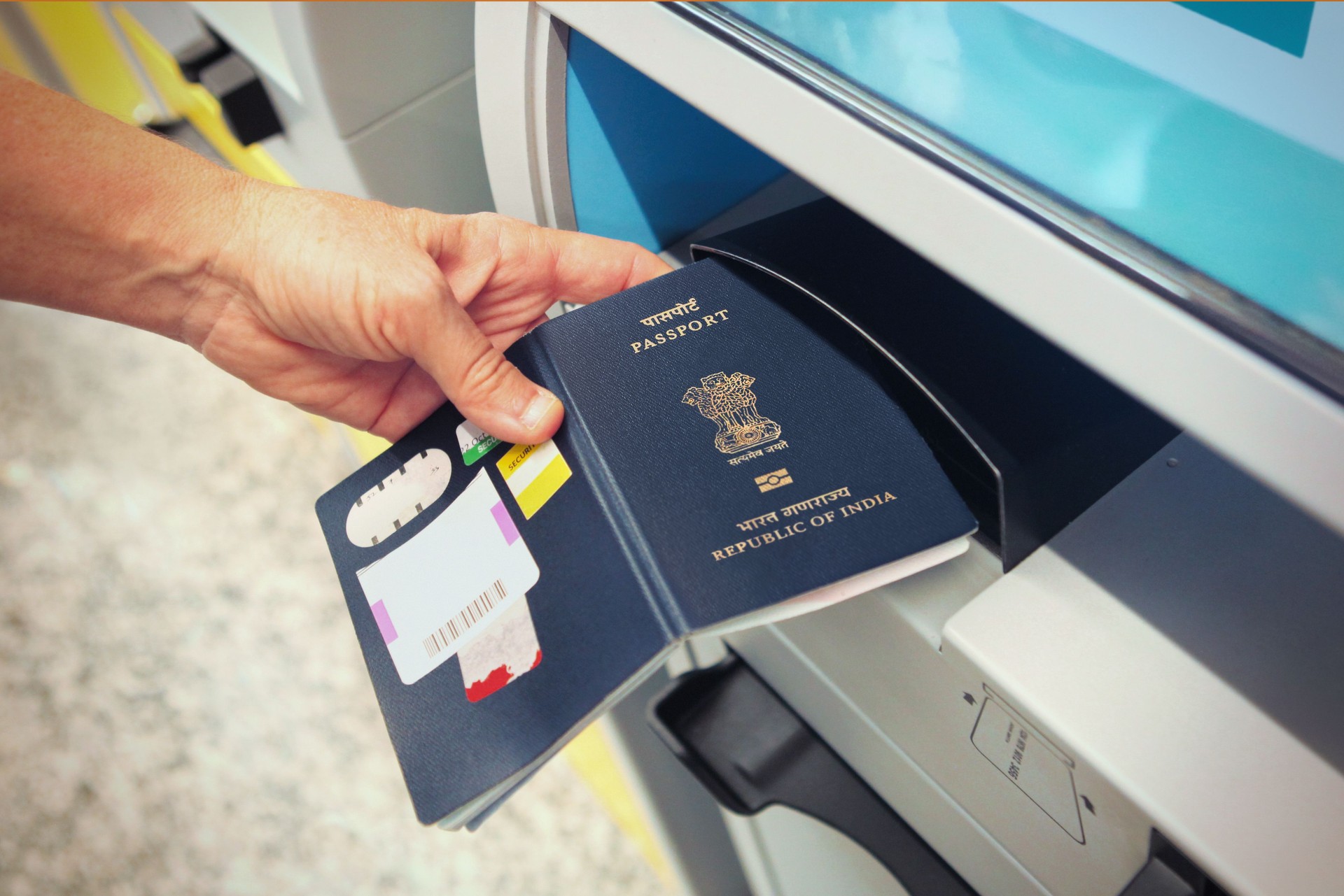 Check-in counter at the airport